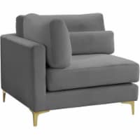 Meridian Furniture Julia Gray Velvet Modular Corner Chair