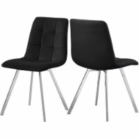 Meridian Furniture Annie Black Velvet Dining Chair (Set of 2)