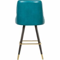 Meridian Furniture Portnoy Soft Teal Faux Leather Bar/Counter Stool (Set of 2)