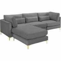Meridian Furniture Julia Gray Velvet Modular Sectional