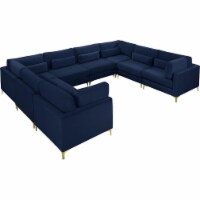 Meridian Furniture Julia Navy Velvet Modular Sectional