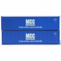 Jacksonville Terminal 405115 40 ft. N Scale MCC Trans High Cube Corrugated Side Containers -