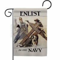 US Brotherhood G183022-BO 13 x 18.5 in. Slavery Barbarism Garden Flag with Armed Forces Navy