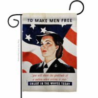 US Brotherhood G183031-BO 13 x 18.5 in. To Make Men Free Garden Flag with Armed Forces Navy D