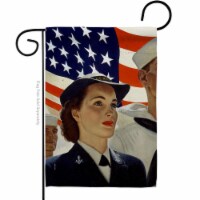 US Brotherhood G183040-BO 13 x 18.5 in. Navy Waves Garden Flag with Armed Forces Double-Sided