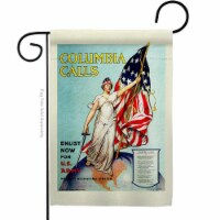 US Brotherhood G183045-BO 13 x 18.5 in. USS Columbia Calls Garden Flag with Armed Forces Army