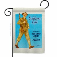 US Brotherhood G183050-BO 13 x 18.5 in. Soldiers Life Garden Flag with Armed Forces Army Doub
