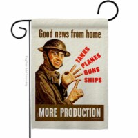 US Brotherhood G183064-BO 13 x 18.5 in. Good News From Home Garden Flag with Armed Forces Ser