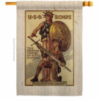 US Brotherhood H183000-BO 28 x 40 in. USA Bonds House Flag with Armed Forces Veterans Double-