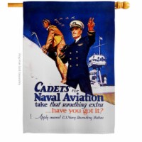 US Brotherhood H183010-BO 28 x 40 in. Cadets for Naval Aviation House Flag with Armed Forces