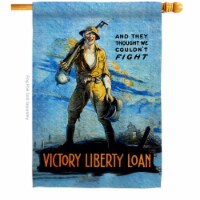 US Brotherhood H183023-BO 28 x 40 in. Victory Liberty Loan House Flag with Armed Forces Navy