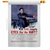 US Brotherhood H183024-BO 28 x 40 in. Will you Supply Eyes House Flag with Armed Forces Navy
