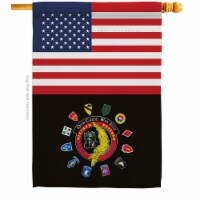 Americana Home & Garden H140736-BO 28 x 40 in. US Vietnam Veteran House Flag with Armed Force