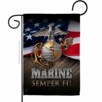 Angeleno Heritage G135034-BO 13 x 18.5 in. Marine Semper Fi Garden Flag with Armed Forces Cor