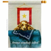 US Brotherhood H183033-BO 28 x 40 in. Because Somebody Talked House Flag with Armed Forces Ve