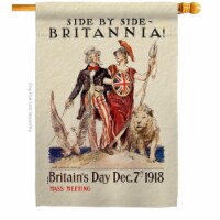 US Brotherhood H183042-BO 28 x 40 in. Side by Britannia House Flag with Armed Forces Service