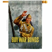 US Brotherhood H183046-BO 28 x 40 in. Till We Meet Again House Flag with Armed Forces Service