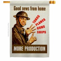 US Brotherhood H183064-BO 28 x 40 in. Good News From Home House Flag with Armed Forces Servic