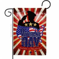 Angeleno Heritage G135160-BO 13 x 18.5 in. Honoring Veterans Day Garden Flag with Armed Force