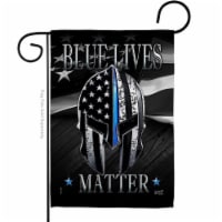 Angeleno Heritage G135293-BO 13 x 18.5 in. Blue Live Matter Garden Flag with Armed Forces Pol