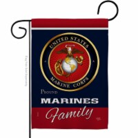 Breeze Decor G158411-BO 13 x 18.5 in. Marines Proudly Family Garden Flag with Armed Forces Ma