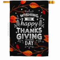 Ornament Collection H192227-BO 28 x 40 in. Thankgiving Day House Flag with Fall Thanksgiving