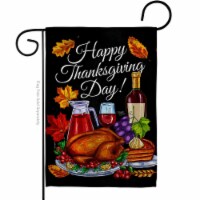 Breeze Decor G163104-BO 13 x 18.5 in. Thanksgiving Dinner Garden Flag with Fall Double-Sided