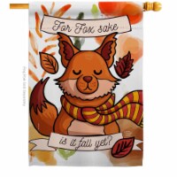 Ornament Collection H192132-BO 28 x 40 in. Fox Sake, Fall Yet House Flag with Harvest & Autum