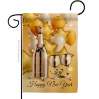 Ornament Collection G192266-BO 13 x 18.5 in. Golden New Year Garden Flag with Winter Double-S