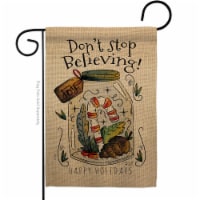 Angeleno Heritage G135098-BO 13 x 18.5 in. Don t Stop Believing Garden Flag with Winter Chris