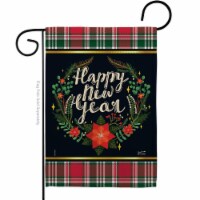 Angeleno Heritage G135222-BO 13 x 18.5 in. Winter New Year Garden Flag Double-Sided Decorativ