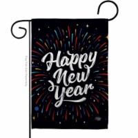 Ornament Collection G192330-BO 13 x 18.5 in. Happy New Year Garden Flag with Winter Double-Si