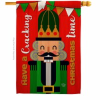 Ornament Collection H192259-BO 28 x 40 in. Cracking Christmas House Flag with Winter Double-S