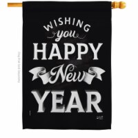 Angeleno Heritage H137247-BO 28 x 40 in. An New Year House Flag with Winter Double-Sided Deco