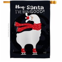 Angeleno Heritage H137314-BO 28 x 40 in. Ive Been Good House Flag with Winter Christmas Doubl