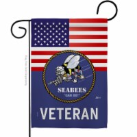Americana Home & Garden G142613-BO 13 x 18.5 in. US Seabees Veteran Garden Flag with Armed Fo Perspective: Main