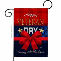 Ornament Collection G192172-BO 13 x 18.5 in. Happy Veteran Day Garden Flag with Armed Forces