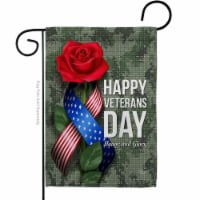 Ornament Collection G192332-BO 13 x 18.5 in. Happy Veterans Day Garden Flag with Armed Forces