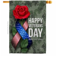 Ornament Collection H192332-BO 28 x 40 in. Happy Veterans Day House Flag with Armed Forces Do