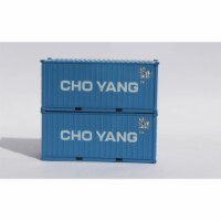 Jacksonville Terminal JTC205430 20 ft. N Scale Cho Yang Container, White - Pack of 2