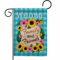 Angeleno Heritage G135033-BO Welcome Family & Friends Floral Double-Sided Decorative Garden F