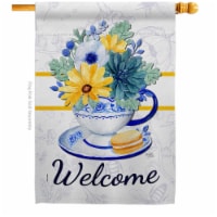 Breeze Decor H104114-BO Afternoon Tea Bouquet Floral Double-Sided Garden Decorative House Fla
