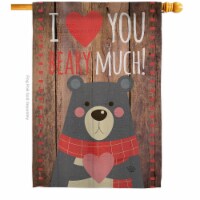Ornament Collection H191093-BO I Love You Beary Much Springtime Valentine Double-Sided Garden