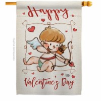 Ornament Collection H191109-BO Happy Valentines Day Cupid Springtime Double-Sided Garden Deco