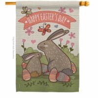 Ornament Collection H192020-BO Happy Easters Day with Colorful Bunny Eggs Springtime Easter D