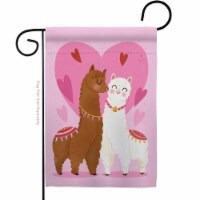 Angeleno Heritage G130325-BO Llama Love Springtime Valentine Double-Sided Decorative Garden F