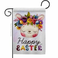 Angeleno Heritage G135443-BO Happy Bunny Springtime Easter Double-Sided Decorative Garden Fla