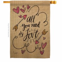 Angeleno Heritage H137051-BO All You Need is Love Springtime Valentine Double-Sided Garden De