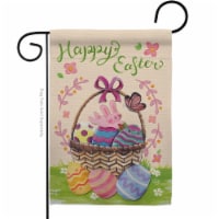 Ornament Collection G192018-BO Happy Easter Colorful Basket Eggs Springtime Double-Sided Deco