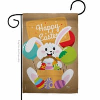 Ornament Collection G192024-BO Colorful Happy Easter Egg with Bunny Springtime Double-Sided D